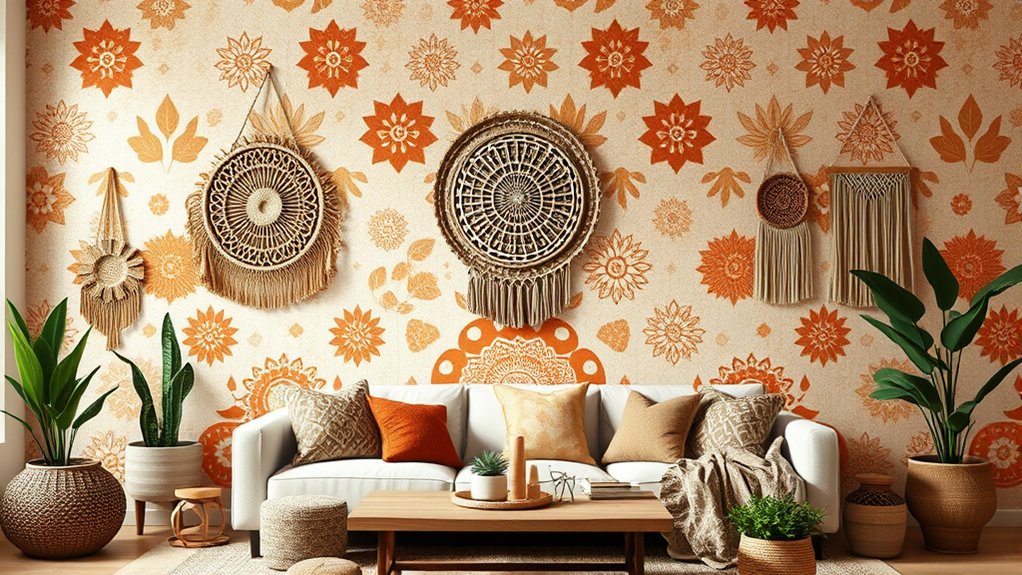 boho wall stenciling techniques
