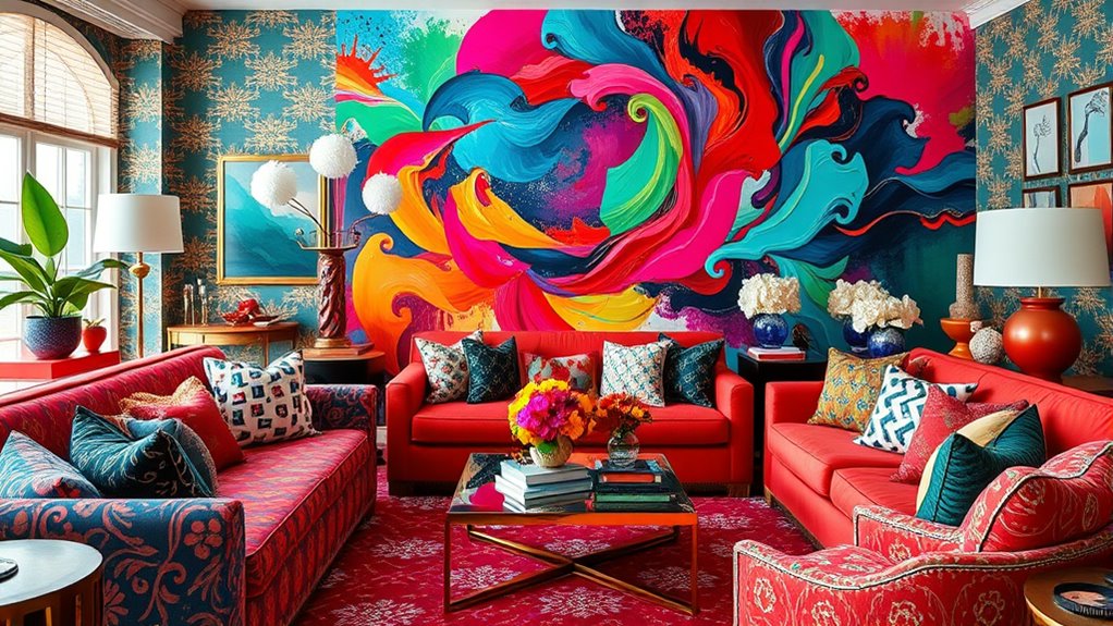 bold colors and eye catching patterns