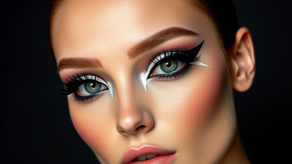 bold graphic eye makeup