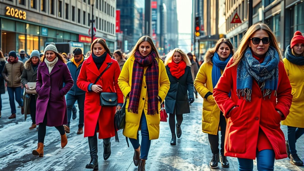 bold vibrant winter fashion