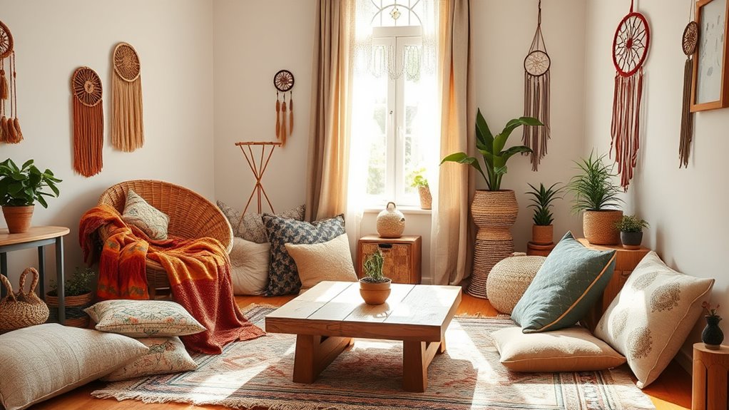 comfortable decorated reading nook