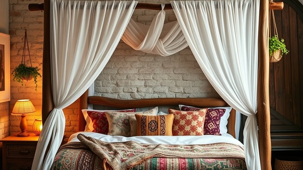 cozy artistic canopy decor