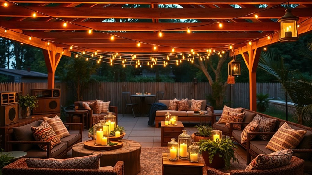 cozy lighting and music