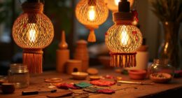 create boho lighting fixtures