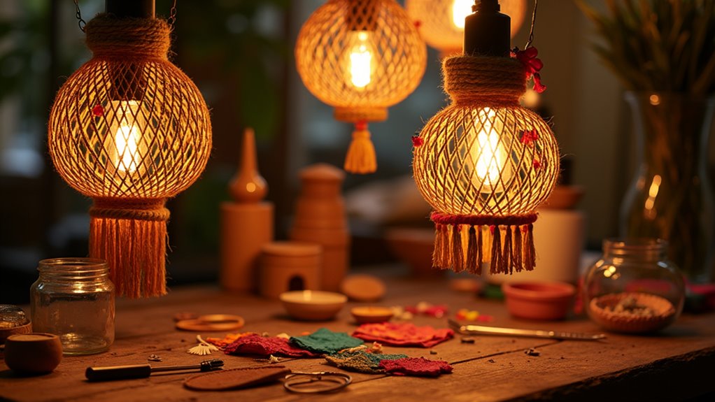 create boho lighting fixtures