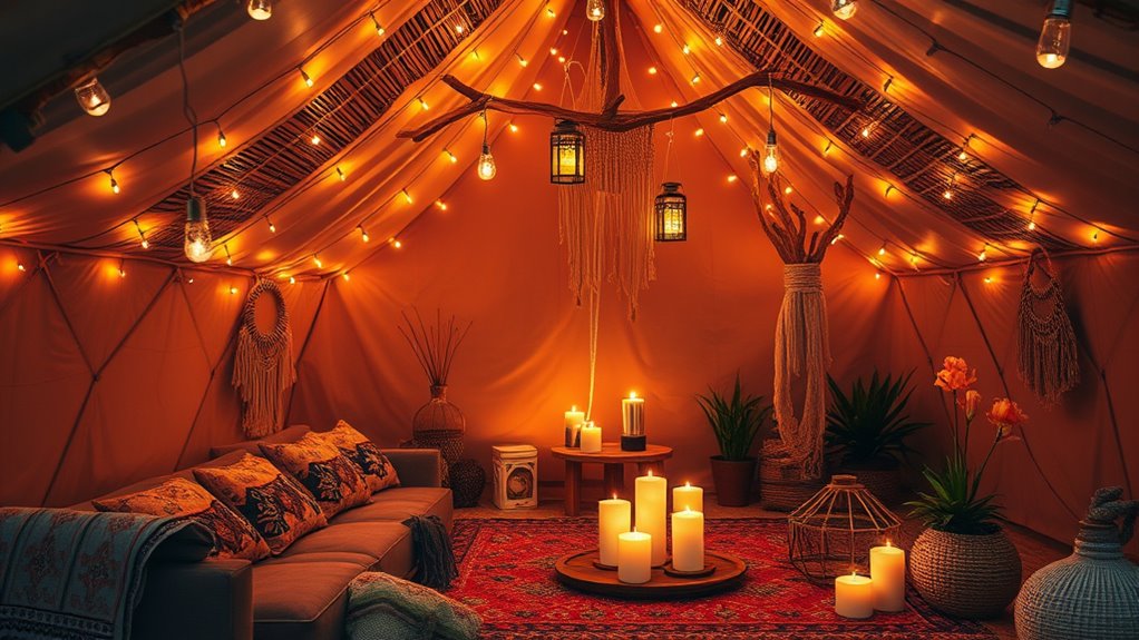 create cozy glowing ambiance