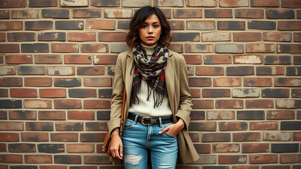 create textured layered outfits