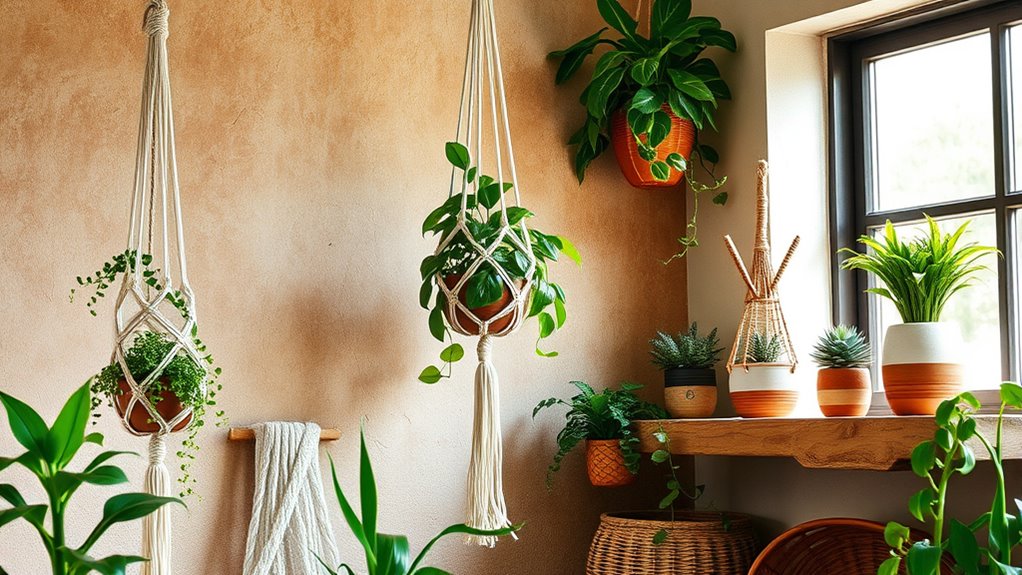 creative boho plant displays