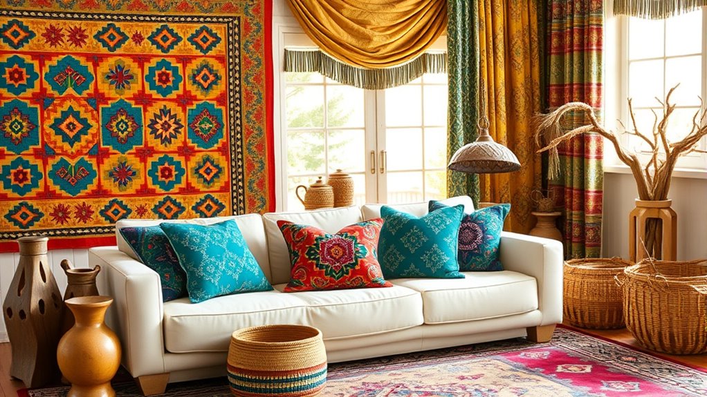 cultural colorful decor accents