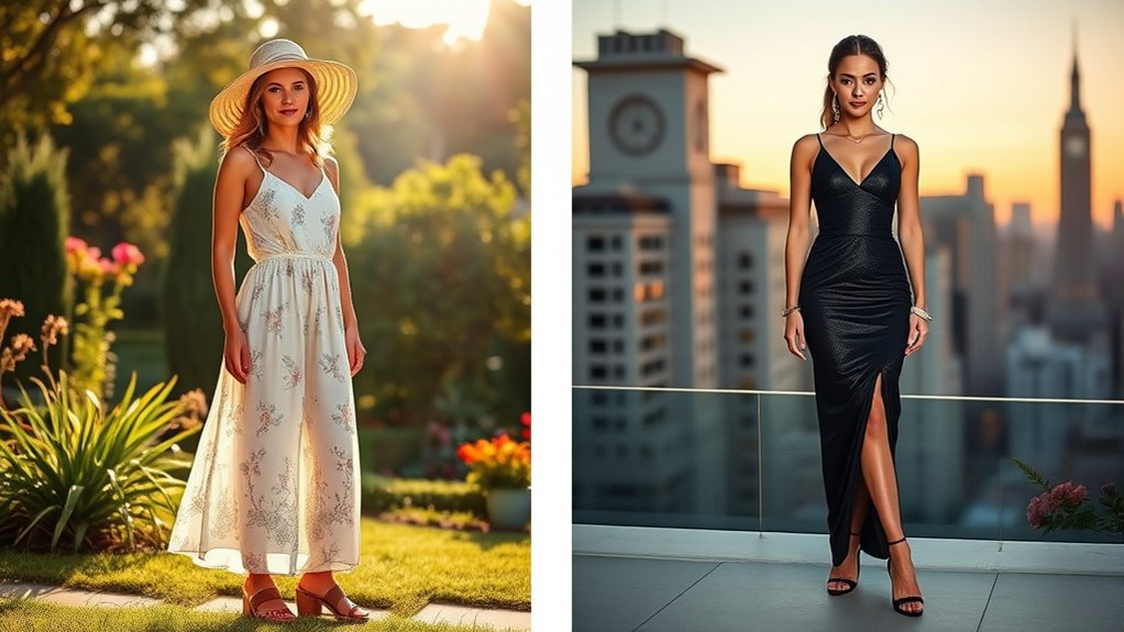 day to night outfit transformation