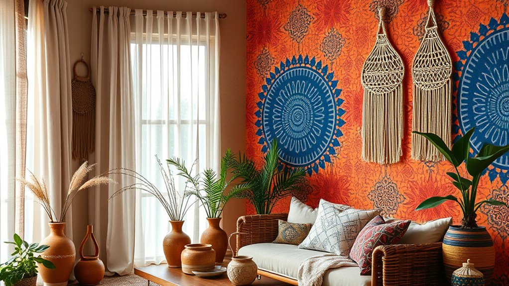 decorate with eclectic textiles