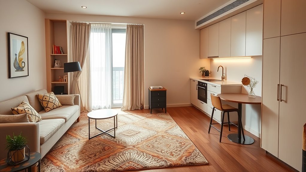 define space with rugs