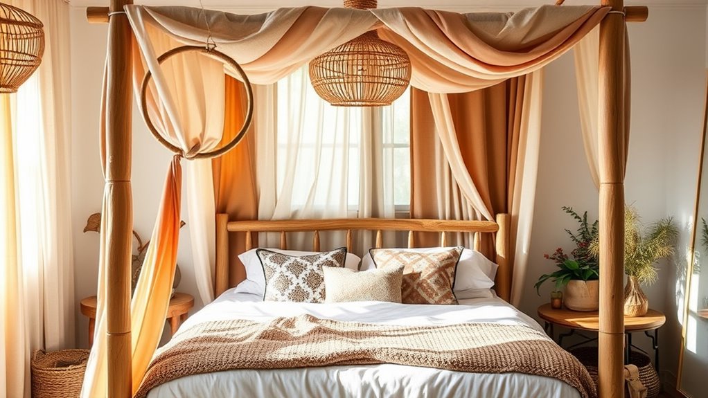 diy boho fabric canopy