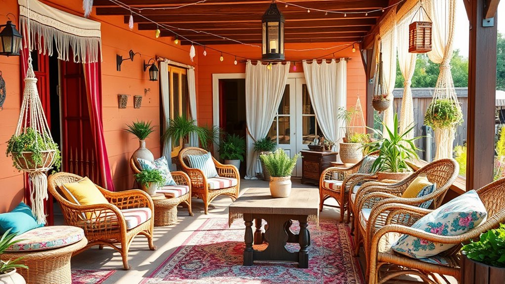 eclectic relaxed outdoor space