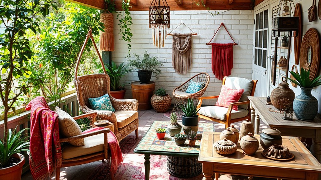 eclectic sustainable outdoor decor