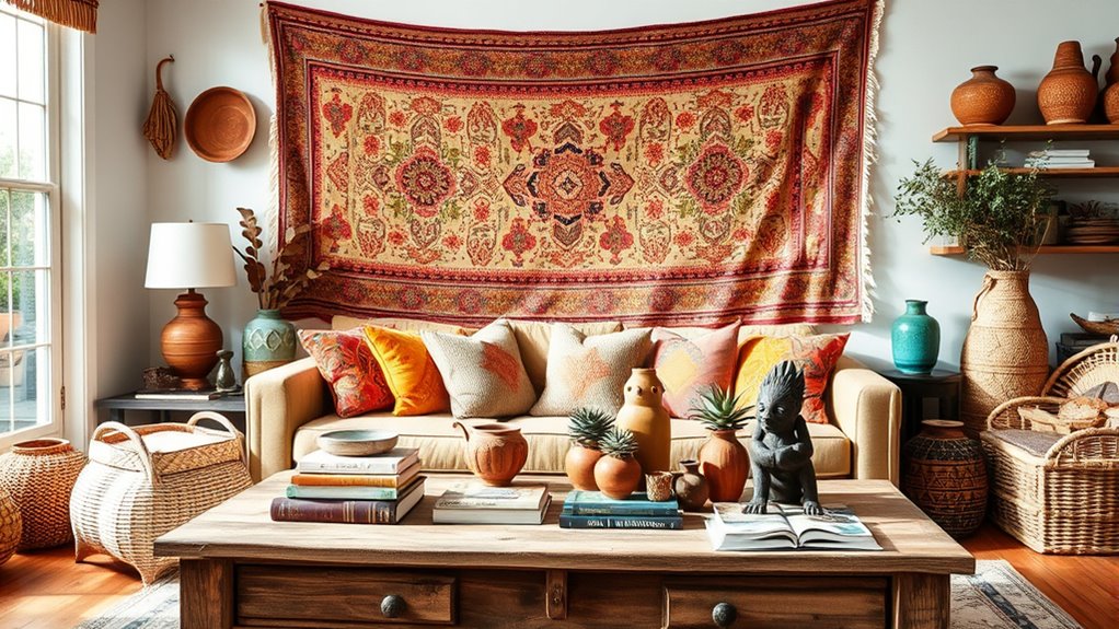eclectic vibrant multicultural decor