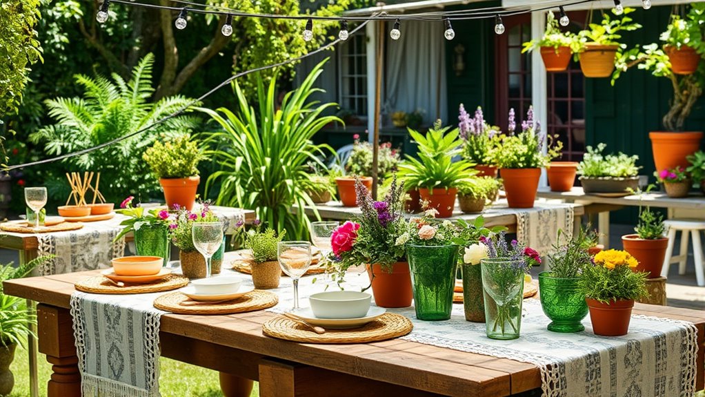 effortless boho table decor
