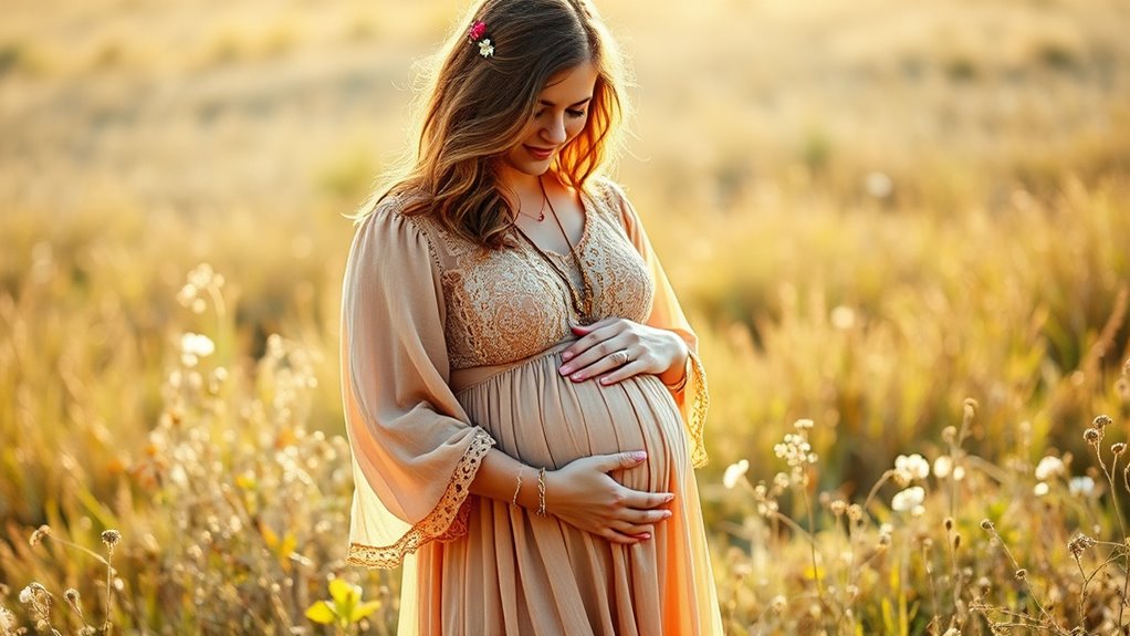 flowy breathable boho maternity wear
