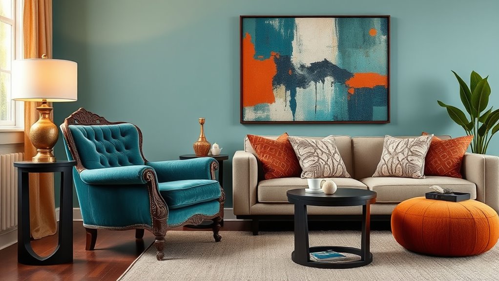 harmonious eclectic color choices