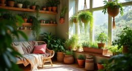indoor jungle herb garden