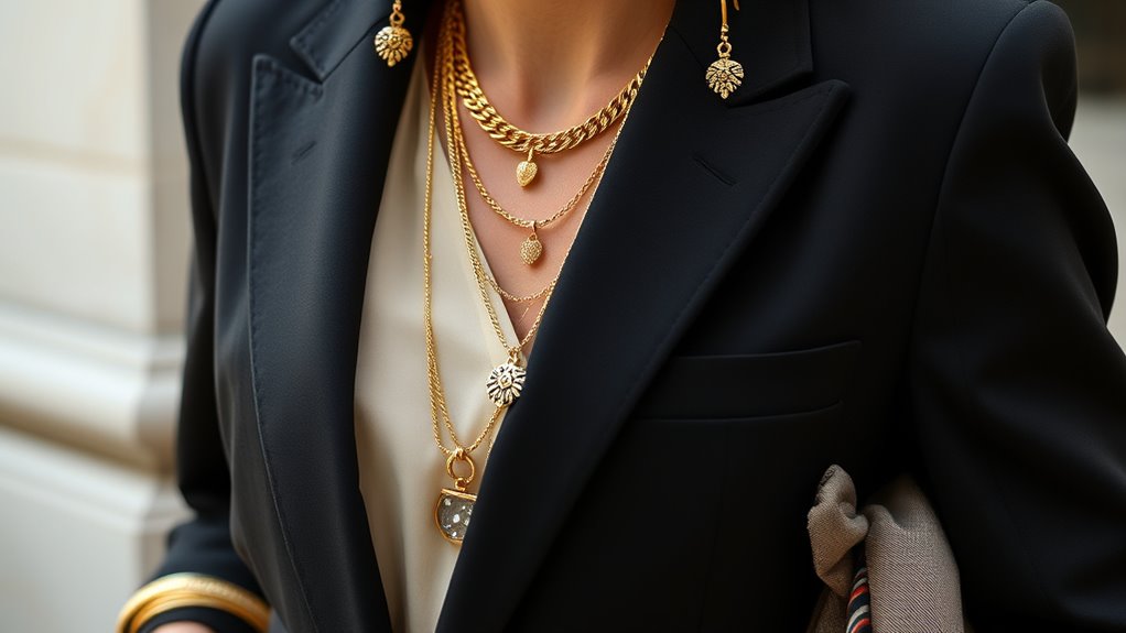 layered accessories create visual depth