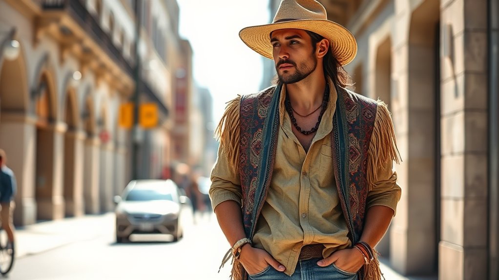 layered boho men s outfits