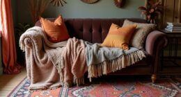 layered boho textile decor