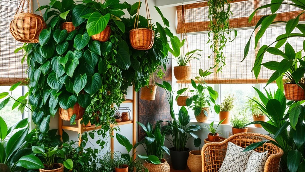 layered diverse plant arrangements