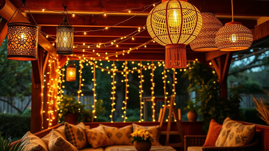 layered eclectic lighting design