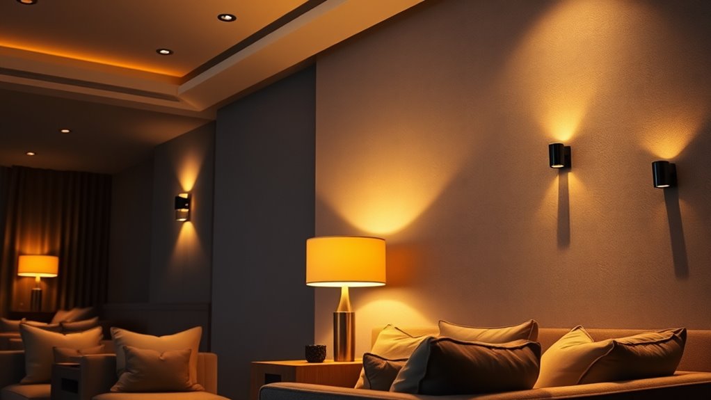 layered lighting enhances ambiance