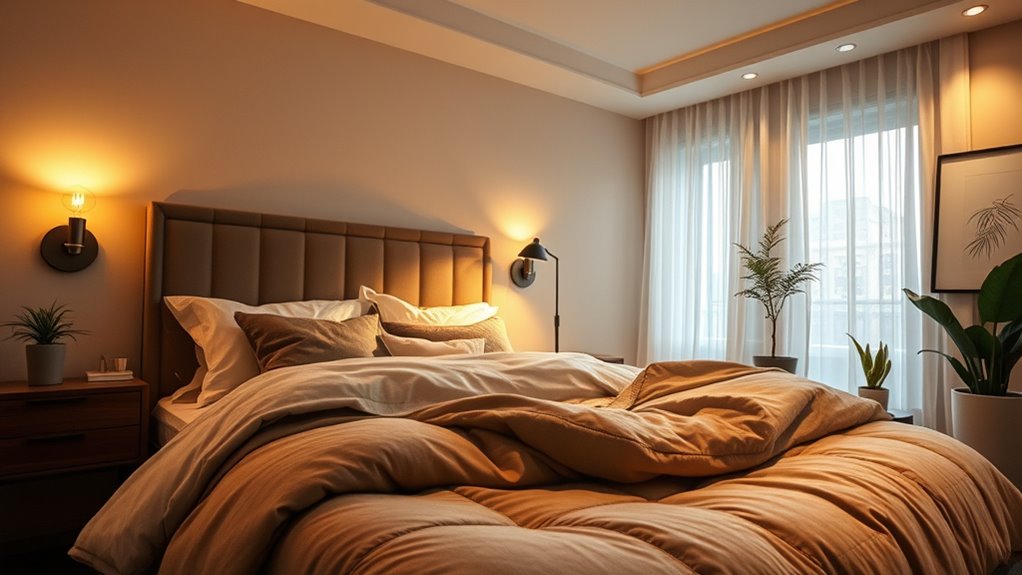 layered lighting for coziness