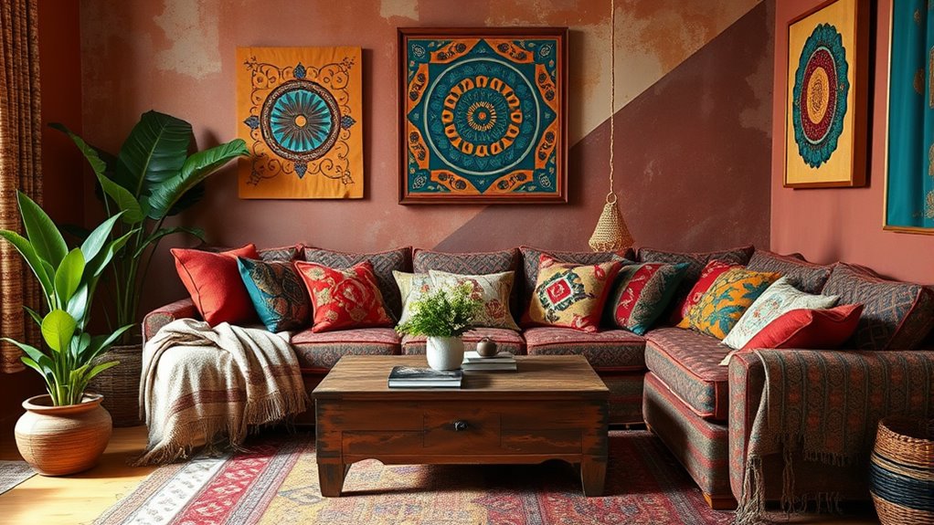 layered pattern color harmony