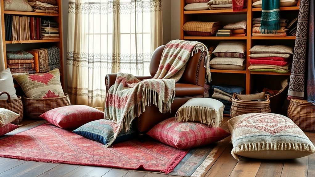 layered textiles create harmony