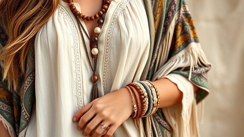 layered textured boho accessories