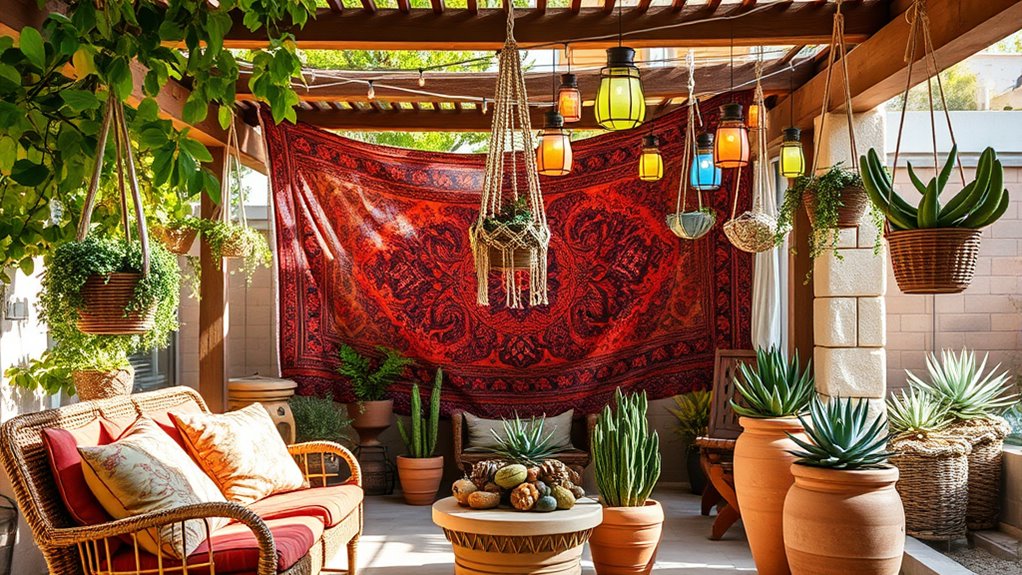 layered textures and vibrant patterns
