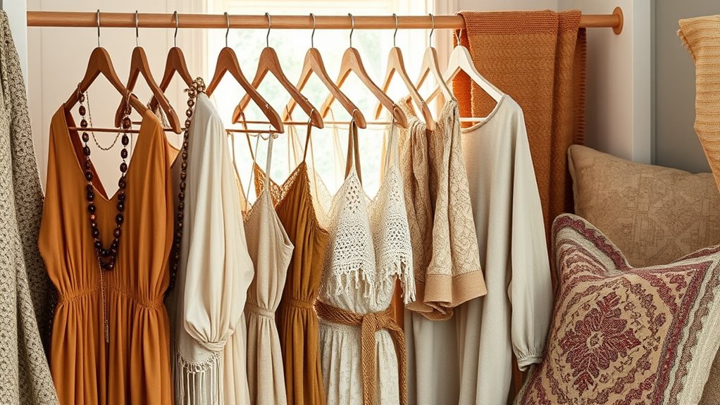 layered textures enhance boho style