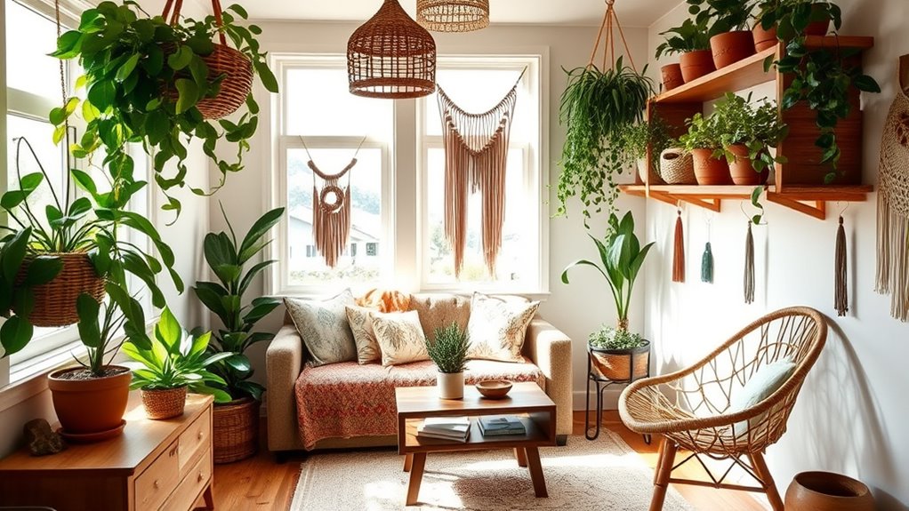 natural greenery and materials