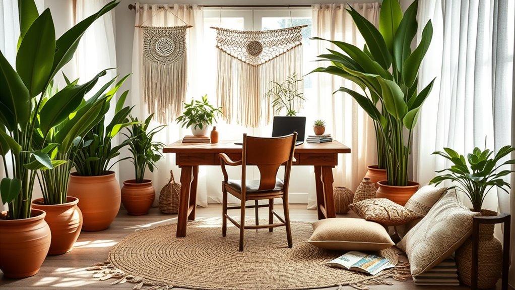 natural greenery enhances calming atmosphere