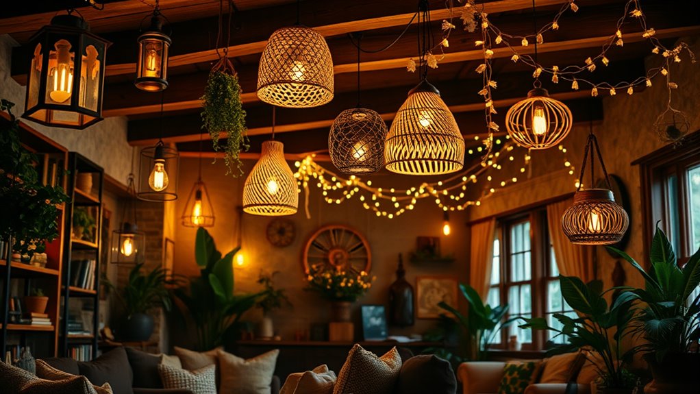 natural textured adjustable lighting