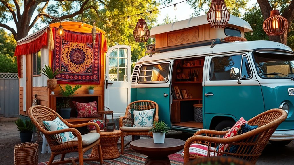 natural textures and eclectic decor
