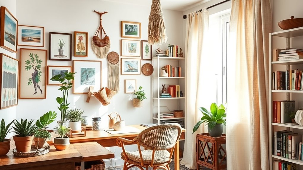 optimal boho workspace setup