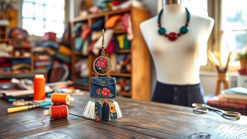 repurposed fabric accessory crafting