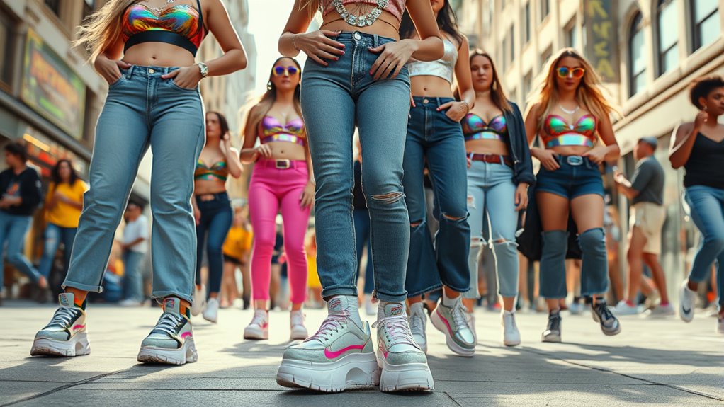 retro chunky platform footwear