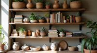 rustic boho diy shelves