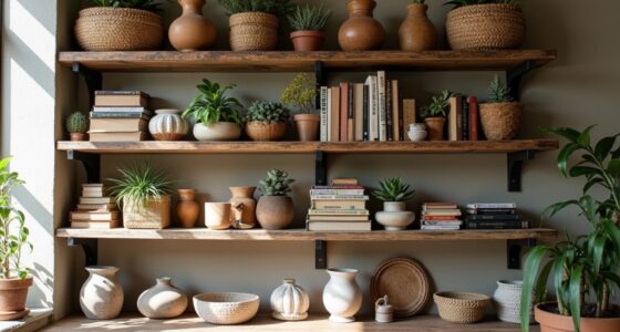rustic boho diy shelves