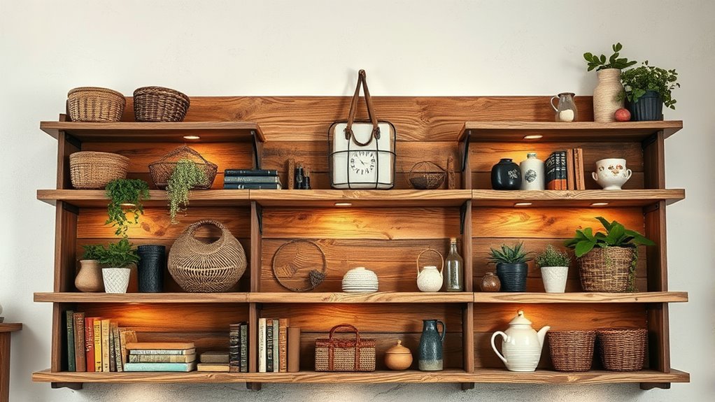 rustic woven basket organizers