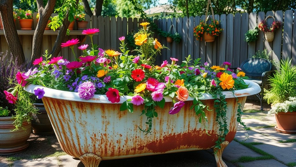 transforming old bathtubs into sustainable gardens