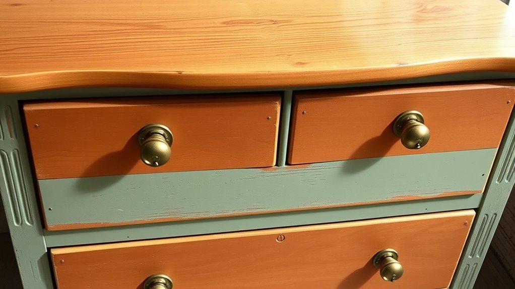 two tone mixed finish decor