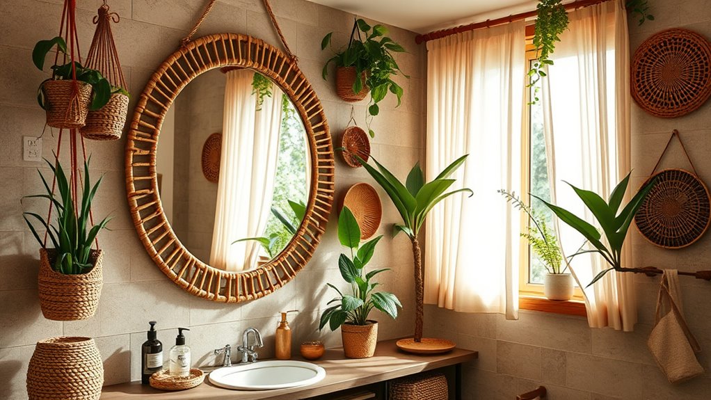 unique artistic boho mirrors