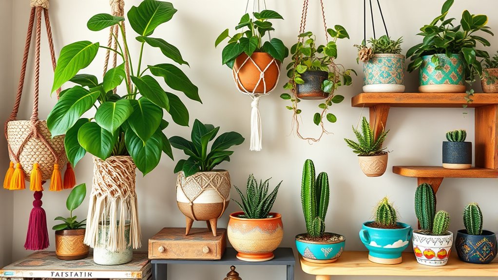 upcycled quirky plant displays